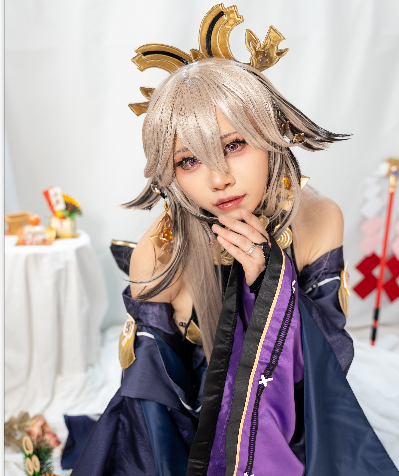 草莓羽衣 - NO.001 [黒ギャル八重神子]墨桜色の夜笙雅芸 [62P+5V-5.78GB]-鱼乐杂货铺